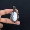 Dendrite Opal 999 Copper Wire Wrapped Pendant, Handmade Gemstone Jewelry Pendant Gift For Birthday