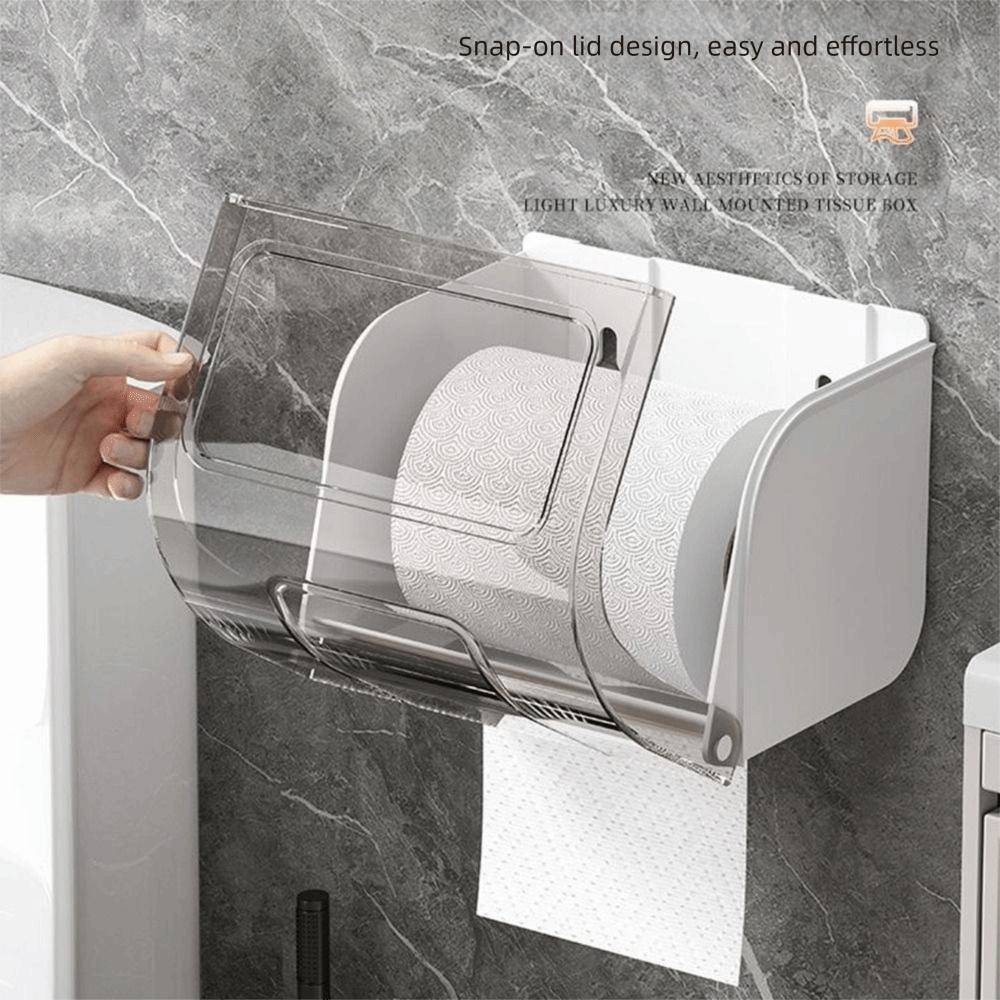 Waterproof Wall Mounted Tissue Case Strong Bearing Capacity Bathroom Tissue Box Home Use