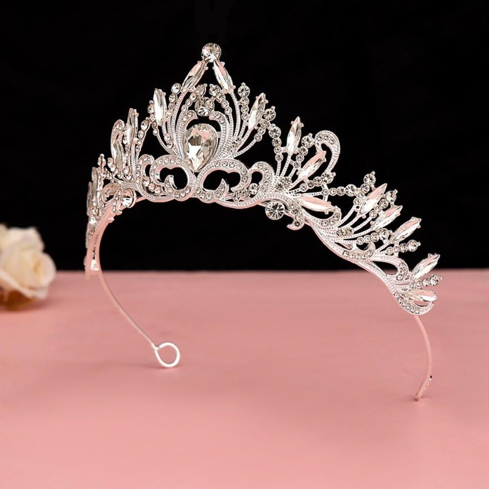 Elegant Baroque Crown Vintage Princess Rhinestone Tiara Trendy Ancient Greece Tiara Headband