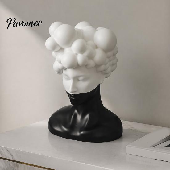 Современное Минималистичное Арт-Декор Абстрактная Статуя-Бюст, Скульптура Портрета Мужчины, Черный И Креативный Интерьер Мягкая Мебель Белый Орнамент для Дома Гостиной