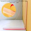 2Pcs Acrylic Water Barrier Strip Transparent Baffle Plate Nail-Free Shower Splash Guard  Bathtub
