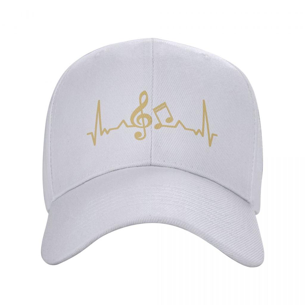 Классическая золотая бейсболка с музыкальной линией Heartbeat Line для женщин унисекс, регулируемая на заказ музыкальная нота для взрослых, летняя шляпа для папы