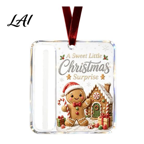 Festive Hanging Cash Holder Personalized Christmas Ornament Custom Acrylic Money Clip for Holiday Gift Display Tree Decorations Unique Keepsake