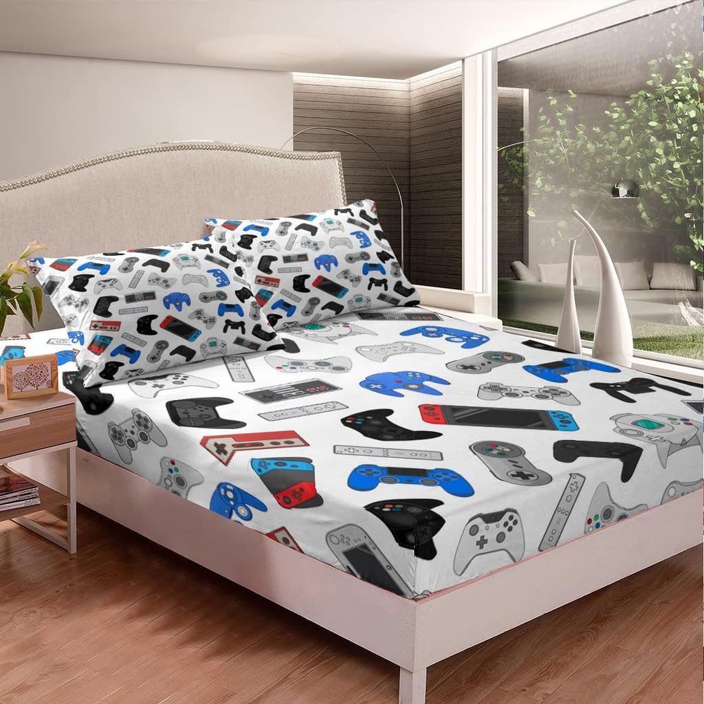 Цветной матрас из трех частей цифровая печать пара радужное покрывало современный милый постельный комплект