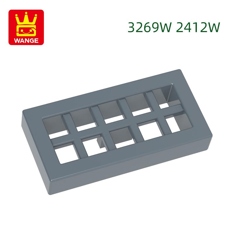 Нетоксичный 452 шт./Лот3069W/2412W Плитка 1x2 с 2 отверстиями за сеткой Строительный блок Moc Цветные Аксессуары Совместимые с Кирпичом DIY Детские Игрушки