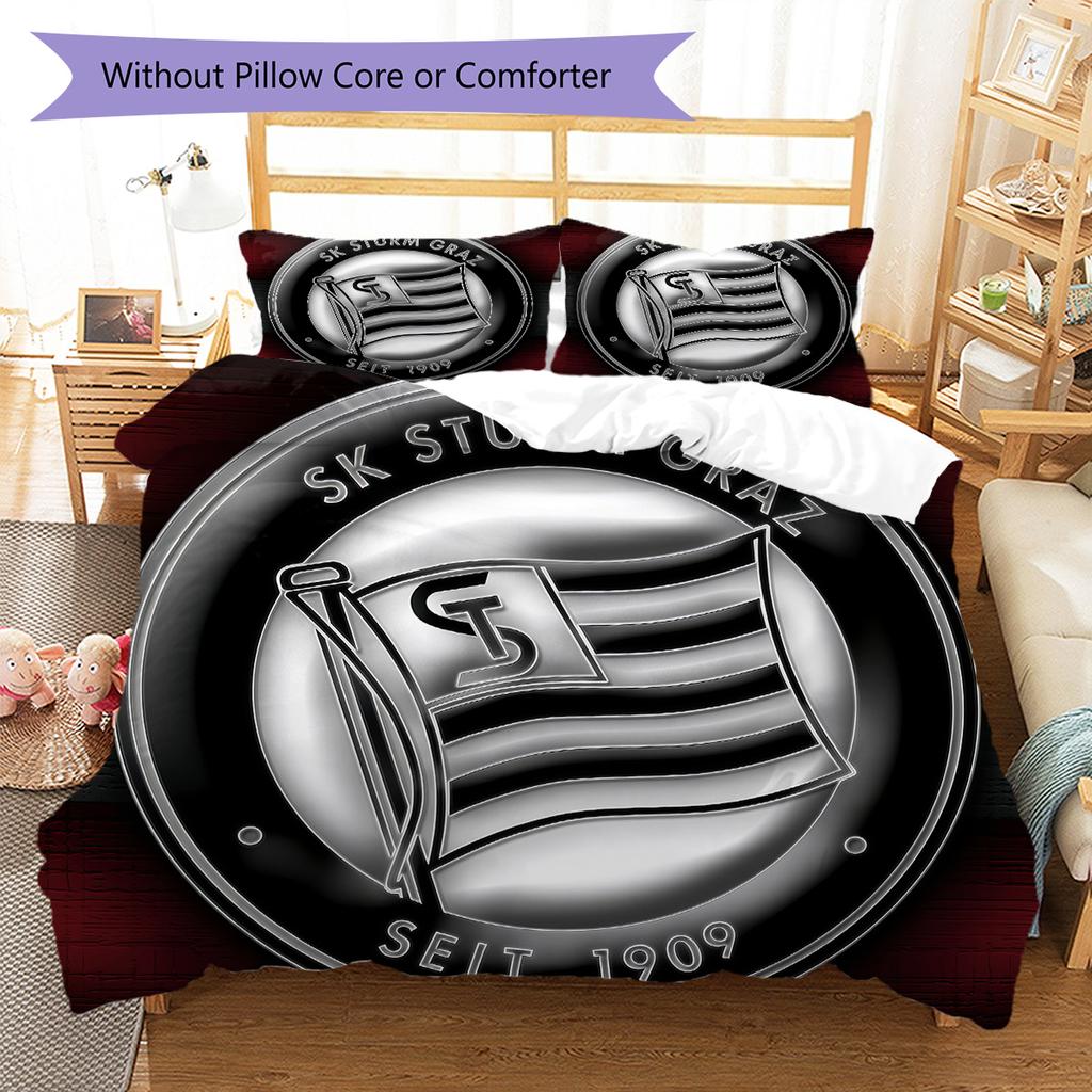 SK Sturm Graz logo Bedding Quilt Set Quilt Cover Pillowcase Home Decoration Birthday Gift (1 * duvet cover + 2 * pillowcase, without core)