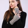 Autumn and Winter Short Half-finger Knitted Gloves Men and Women Knitted Warm Half-finger Arm Sleeves