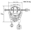 QKKQ Fearful Face Metal Stainless Steel Nipple Clips Wearable Nipple Clamp Chain Fun Props for Sex Leather Sexy Bondage Clothing