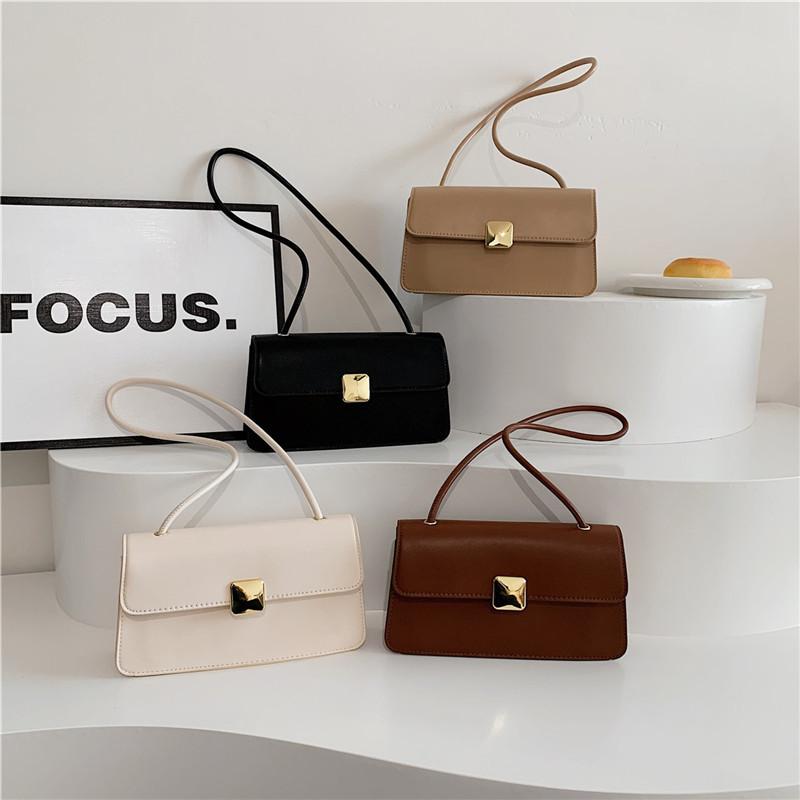 2024 корейская версия текстурированной небольшой квадратной сумки женская простая универсальная сумка для поездок на работу подмышкой сумка через плечо с нишевым дизайном