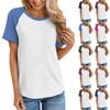 Women's  Short Sleeve T Shirts Round Neck Cute Tunic Tops Basic Tees Blouses Loose Fit Pullover