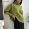 Hirsionsan Turtle Neck Cashmere Winter Sweater Women 2021 Elegant Thick Warm Female Knitted Pullover Loose Basic Knitwear Jumper