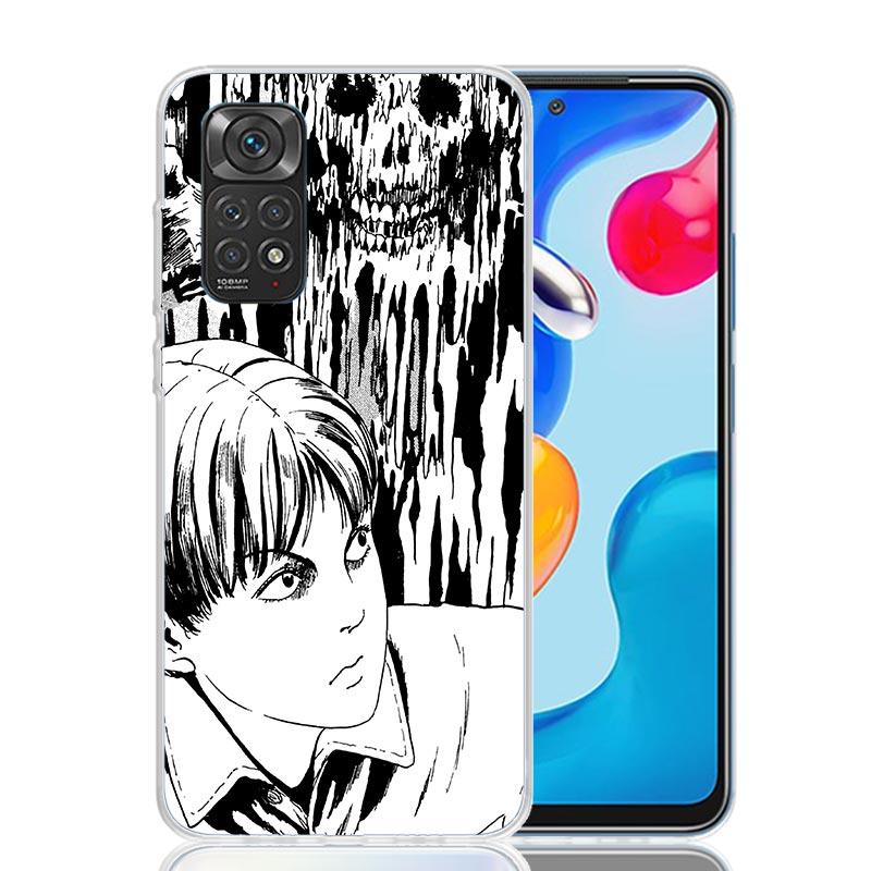 Японский Хоррор Комикс Аниме Чехол для Телефона Для Xiaomi Redmi Note 15 14 13 12S 12 Pro Plus 11S 11E 11 11T 10S 10 Искусство Мягкий Узор Cov