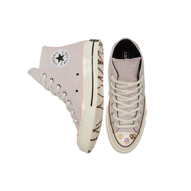 Converse Chuck 70 High Dessert - розовые кроссовки унисекс белые A03750C