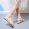 Новые модные женские сандалии летние плоские сандалии в стиле феи женские удобные римские женские туфли женские сандалии