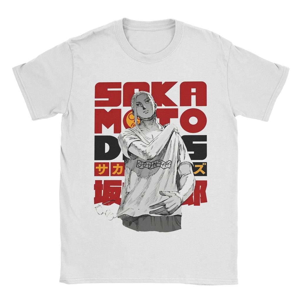 Sakamoto Days - Таро Сакамото На Японском Футболка Манга Аниме Футболки из Чистого Хлопка С Круглым Вырезом и Коротким Рукавом 4XL 5XL Одежда