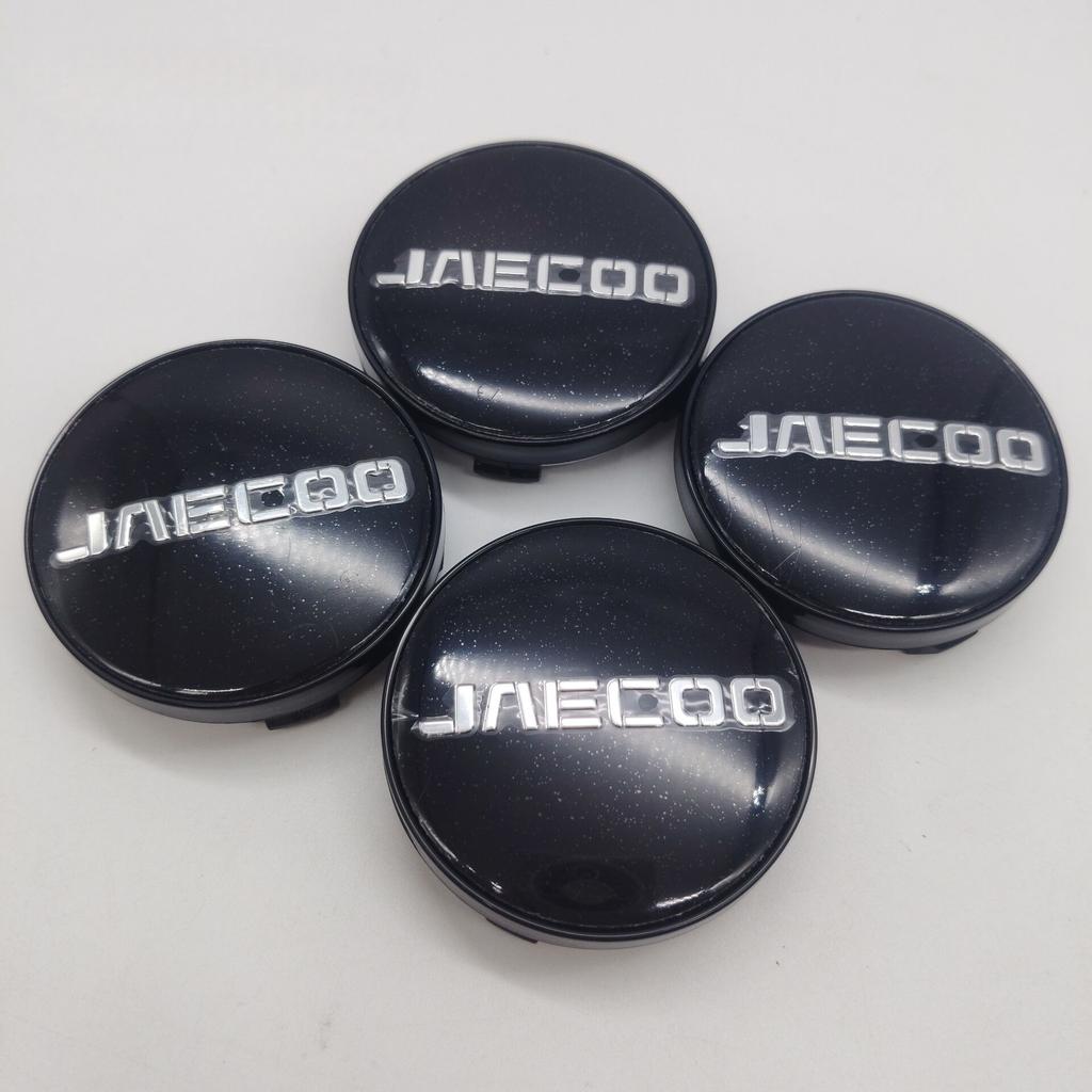 4Pcs/lot 60mm 56mm(I.D) JAECOO Logo Car Wheel Center Hub Caps Car Styling Emblem Badge Wheel Center Cap Label Auto Accessories