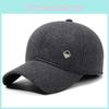 Stylish Winter Baseball Cap For Men Cotton Warm Windproof Hat With Short Brim