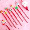 Cartoon Christmas Pencil & Eraser Set: Children's Writing & Drawing Gift
