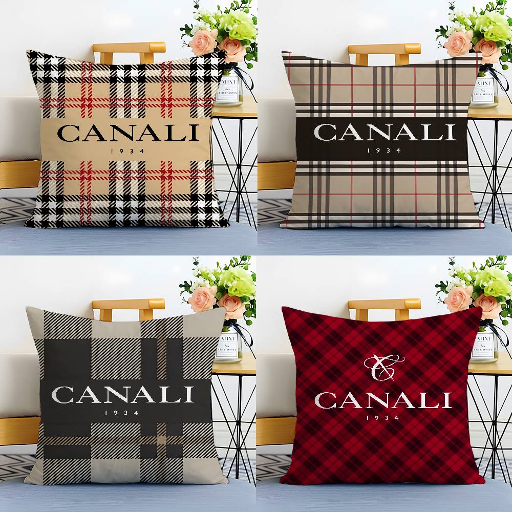 Exquisite ingenious Design Canali-A Pillow Case Anti-dustmite Pillowcase Invisible zipper silky short plush Sofa cushion cover