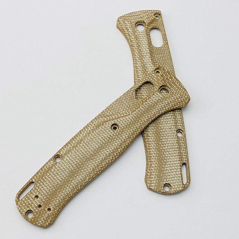 1Pair Micarta Material Folding Knife Handle Patches Scales Grips for Bugout 535 Knives DIY Making Accessory Shank Part