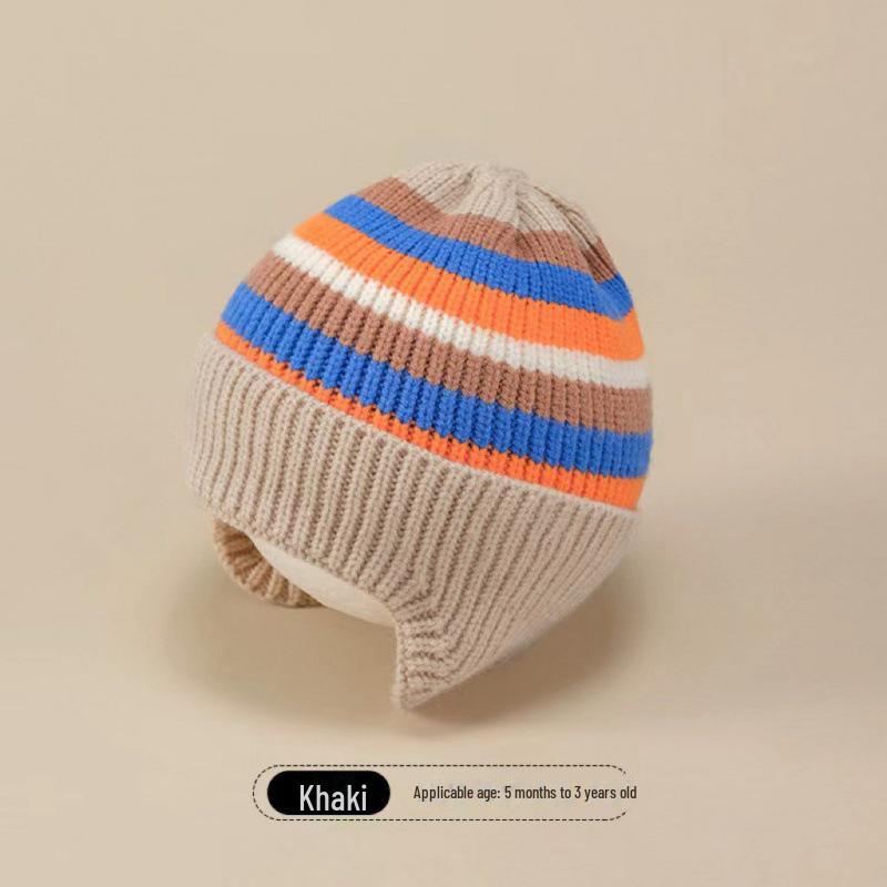 Girls' Winter Wool Hat - Plush, Warm, Cute Knitted Hat for Babies.