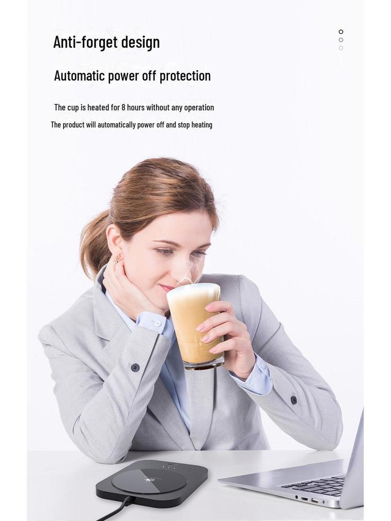 Умный подогреватель кружек с контролем температуры 55° и беспроводное зарядное устройство для телефона