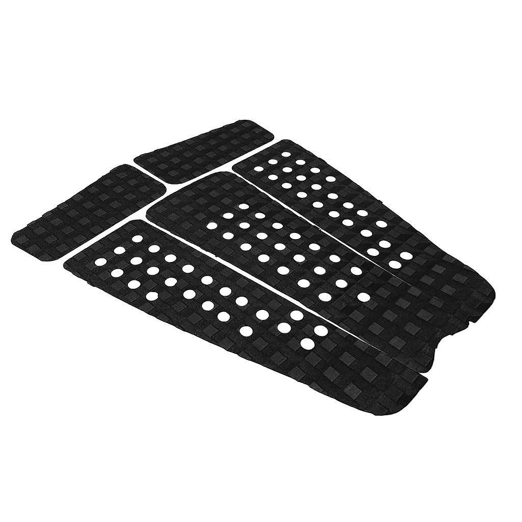 5 Pieces Square Grooved EVA Surfboard SUP Traction Deck Grip Tail Pad Gray