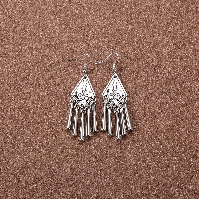 Серьги-кисточки в китайском дворцовом стиле в стиле ретро: Этнические тибетские серебряные украшения Ханфу
