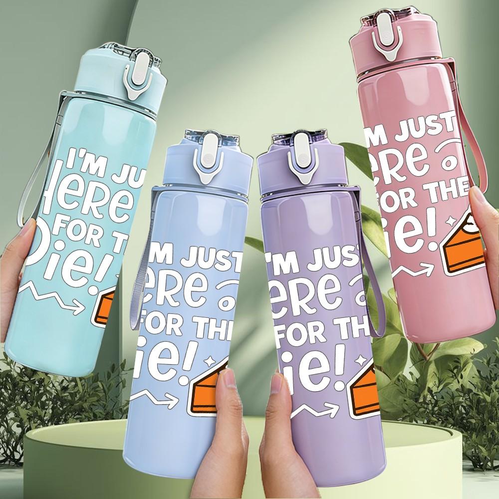 1PC Boots Fall Season Quote 750ml Color Plastic Sports Water Bottle Leakproof Flip Straw Lid Suitable for Sports Office Home Use