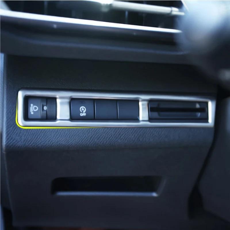 My Good Car, 1 шт., автомобильные противотуманные фары из нержавеющей стали, регулировка переключателя, накладка, наклейка для Peugeot 4008 2017 2018