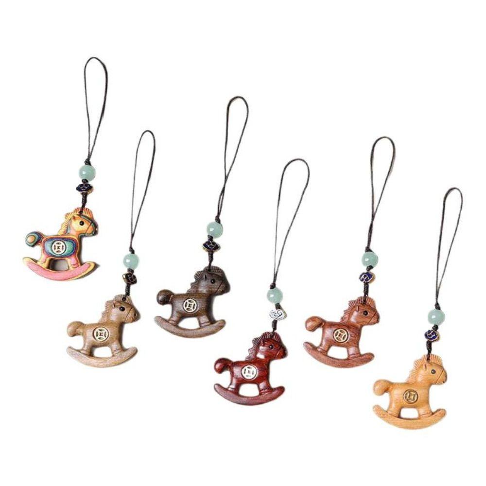 Handmade Mobile Phone Chain Traditional Zodiac Key Ring Horse Keychain Year of The Horse