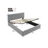 Lit rembourré - MUVOE - 140x200 cm - Fonction hydraulique - Espace de rangement - Design élégant
