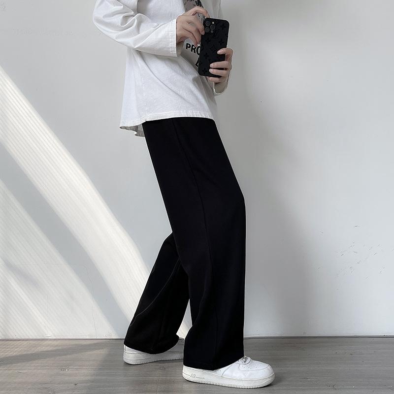 Men's Pants Casual Wide Leg Suit Pants Loose Straight Trousers Spring Summer Solid Color Oversized Bottoms Vintage Male Clothing