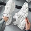 Мужские кроссовки для весеннего отдыха, для бега подростков, для путешествий с защитой от скольжения, для спорта, толстая подошва с увеличенной высотой внутри, белые модные кроссовки для папы