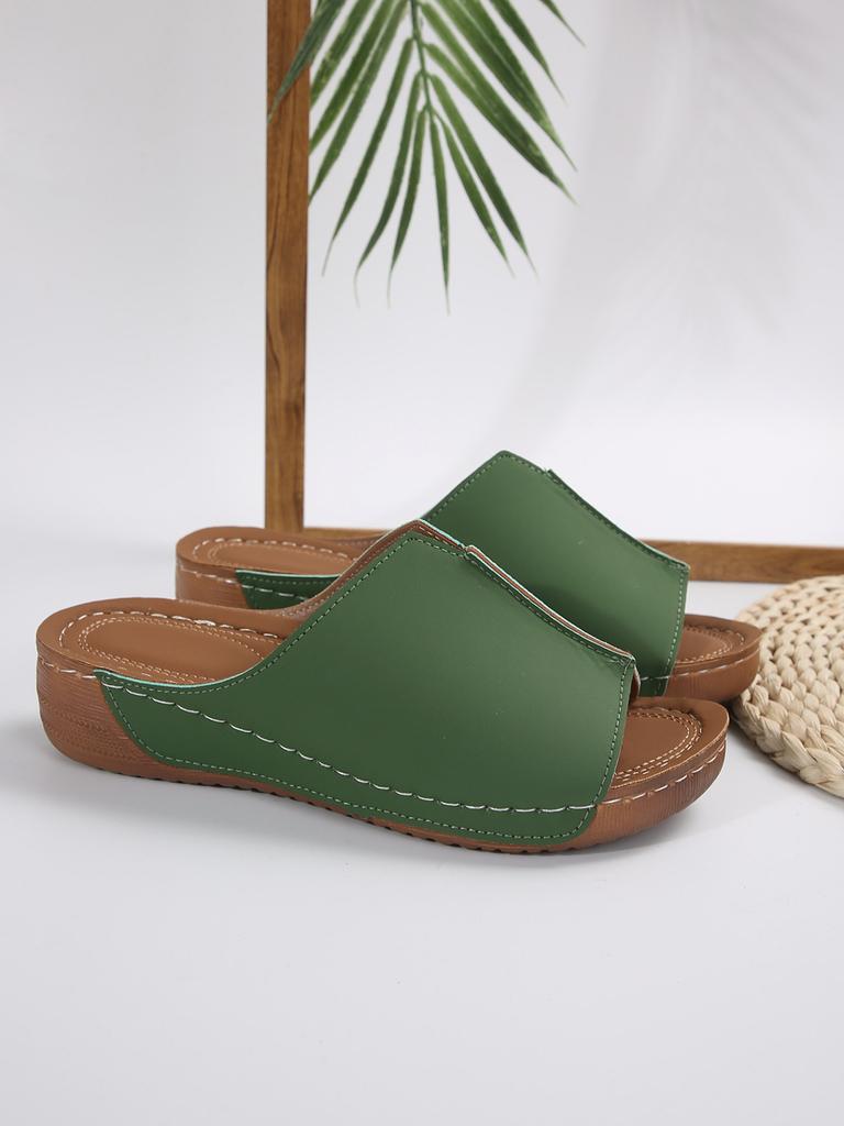 Европейские и американские тапочки с покатым каблуком и рыбьим ртом женские 2024 новые летние тапочки для отдыха импортные торговые тапочки большого размера женские производитель