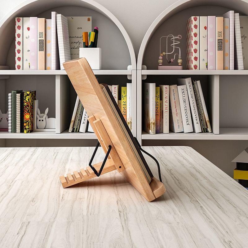 S/M/L Foldable Wooden Book Holder Stand For Reading Adjustable Bookstand Laptop Holder Office Stationery