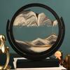 3D Rotatable Flowing Sand Painting Art Picture Round Glass Deep Sea Quicksand Hourglass Modern Home Decoration Colour Ornaments