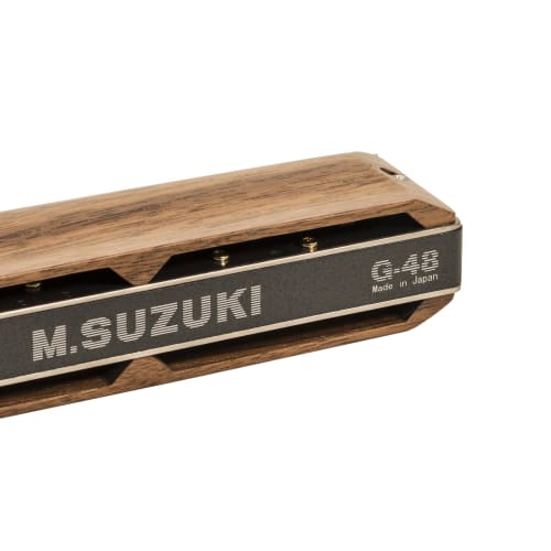 SUZUKI Gregor Series Chromatic Harmonica with Wooden Cover, G-48W