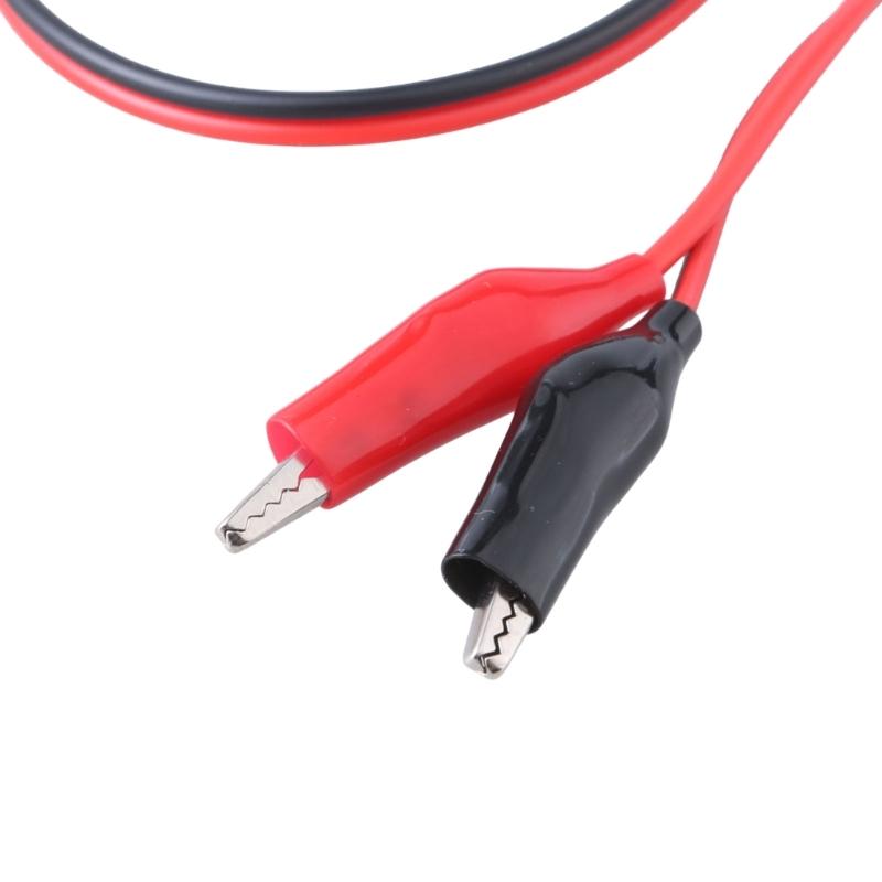 Кабель с вилкой питания на зажимы-крокодилы Двойные зажимы-крокодилы Кабель для проверки питания 2 штекера на 2 зажима Длина кабеля 1 м