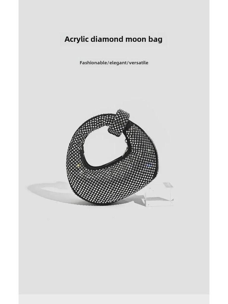 Элегантная вечерняя сумочка со стразами - модная женская сумка через плечо