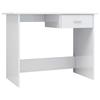 VidaXL Bureau Blanc brillant 100 x 50 x 76 cm Aggloméré