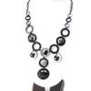 [H8966] - Designer Necklace 'Mélusine' Black Gray