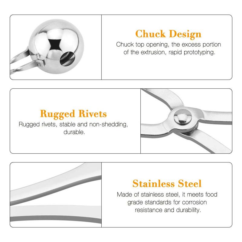 LMETJMA Мясная машинка из нержавеющей стали для приготовления фаршированных фрикаделек, антипригарное приспособление для приготовления мясных, рыбных и мясных шариков, кухонные инструменты для приготовления мяса KC0298