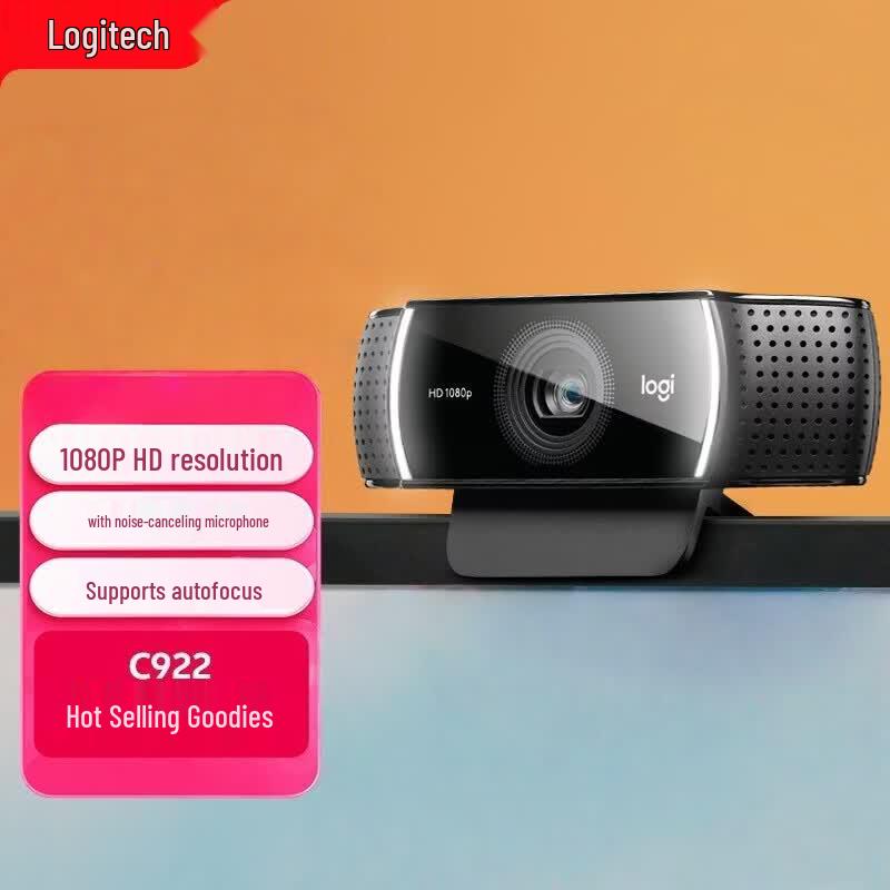 Logitech C922 1080P HD Webcam with Microphone
