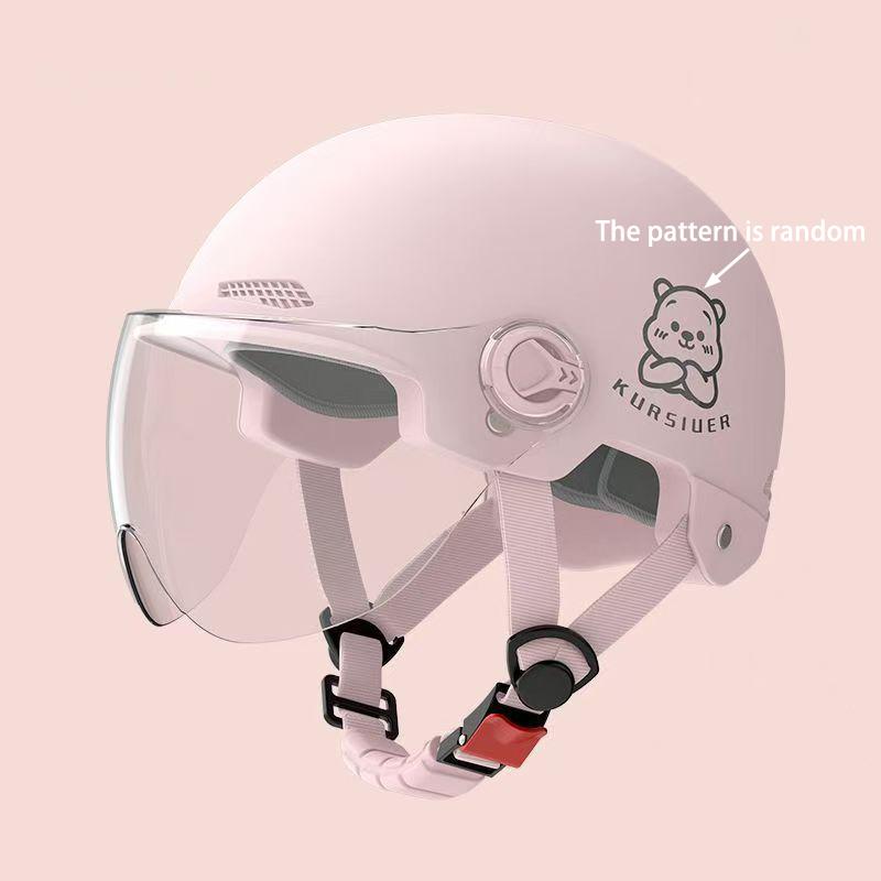 1 Piece Battery Motorcycle Summer Universal Four-Season Sun Protection Safety Helmet Half Helmet Electric Car Women'S Helmet