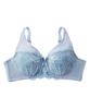 Full Cup Bra That Securely Wraps the Bust Lace Sax I90 [Nissen] Bra, (Knitted Type,