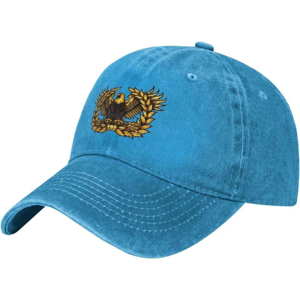 Rising Eagle Wreath Baseball Cap Distressed Denim Sun Hat Adjustable Low Profile for Unisex Women