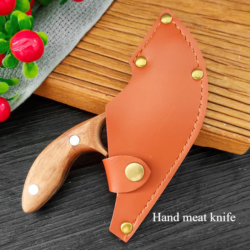 Мини-мясная нарезка, многофункциональный маленький мачете, вертел, портативный нож для рыбы, ручной кованый молотковый нож для мяса