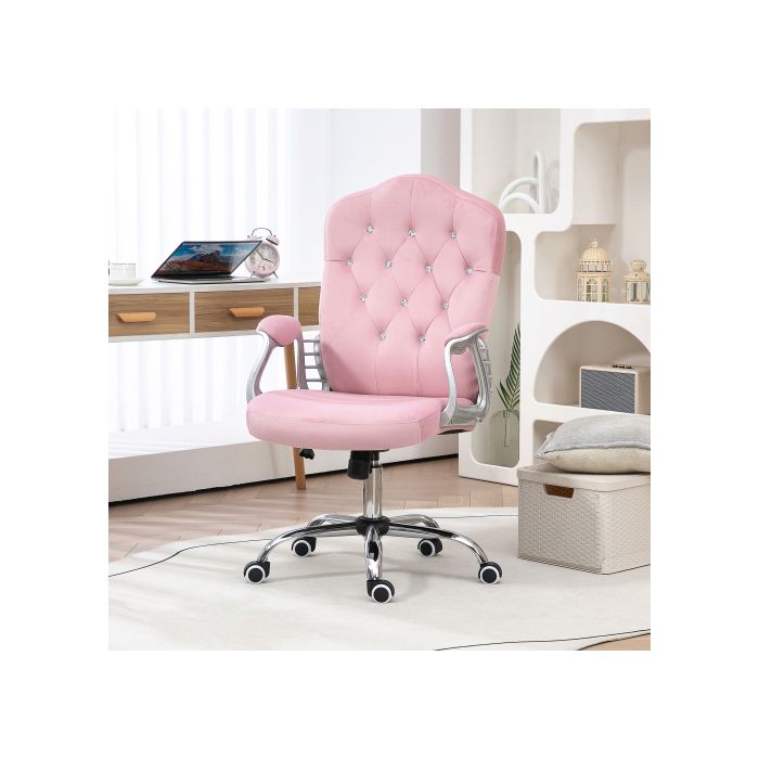 Siège de bureau ergonomique - MUVOE - Rose - Réglable en hauteur - Charge max. 120 kg - Fonction de basculement