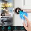 Двухрежимный USB перезаряжаемый замок для двери с отпечатком пальца, безопасность, биометрическая ручка, электронный умный замок для квартиры НОВЫЙ